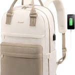 LOVEVOOK Laptop Backpack for Women Men 15.6 Inch Laptop Bag with USB Port Fashion Student Bookbag Waterproof Backpacks Teacher Nurse Stylish Travel Bags Vintage Daypacks for School， College， Work